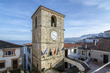 Torre de reloj en Lastres, Asturias España