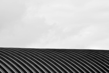 Fototapeta na wymiar detail of metal roof surface.