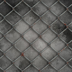 3D render of a wire mesh on grunge background