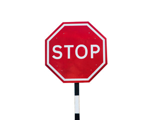 Stop Sign Isolated On White Background
