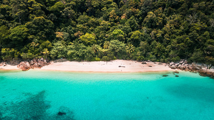 Turtle beach en Pulau Perhentian Besar, Malasia.