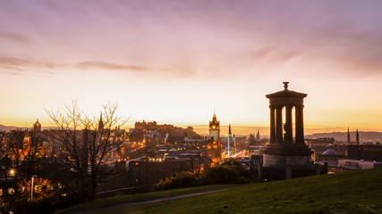 The Edinburgh downtown view