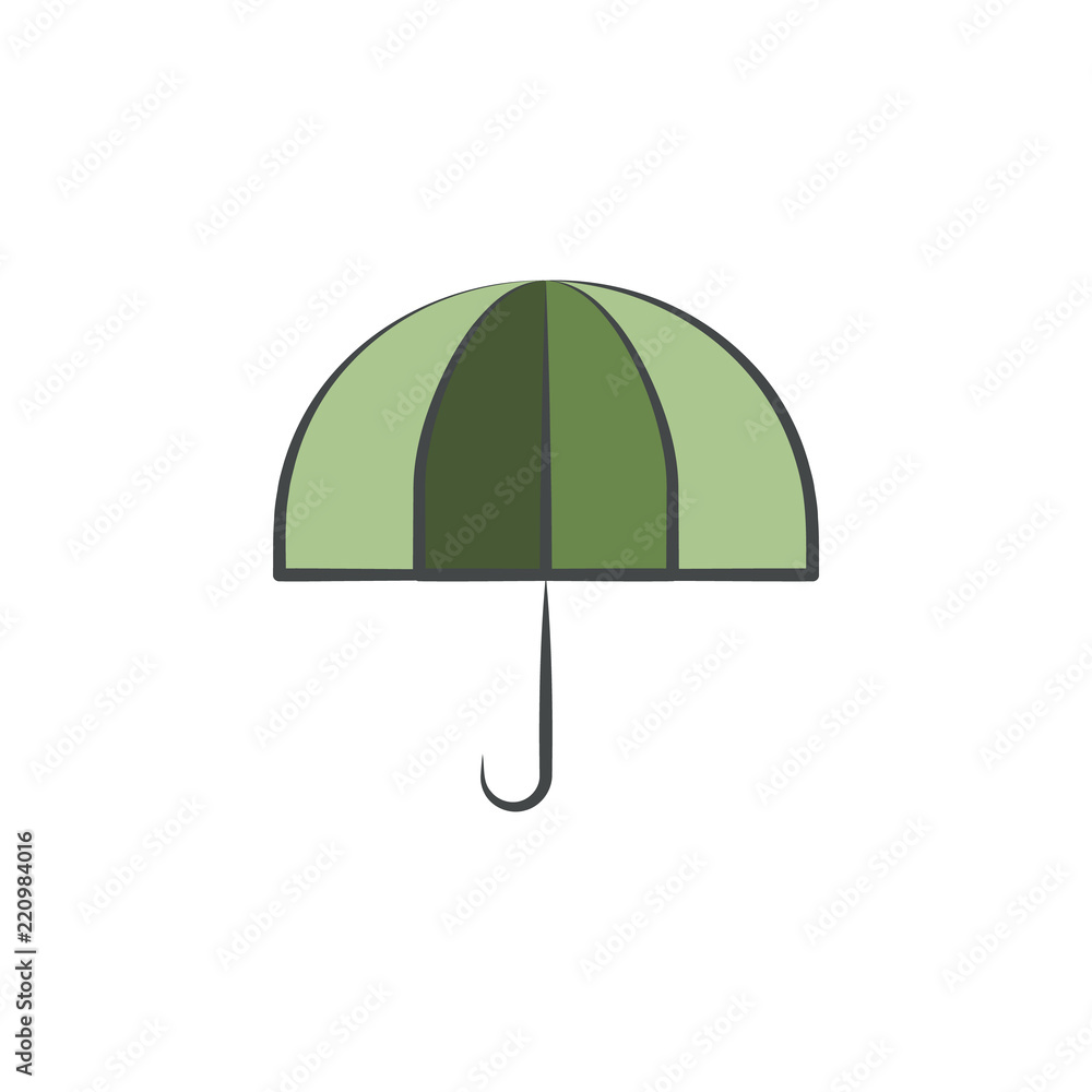 Poster umbrella colored hand drawn icon. element of autumn icon for mobile concept and web apps. hand drawn
