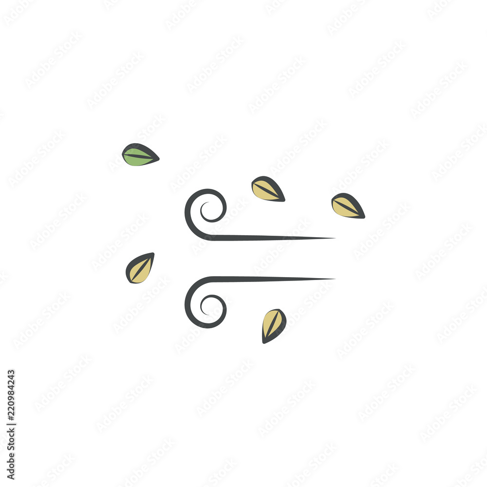 Poster wind swerve colored hand drawn icon. element of autumn icon for mobile concept and web apps. hand dr