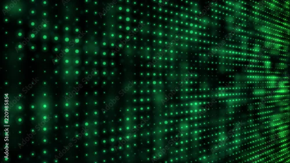Aufkleber green blur dot flickering moving particle graphic animation background