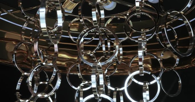 Metal chandelier of the rings
