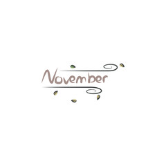 November windy colored hand drawn icon. Element of autumn icon for mobile concept and web apps. Hand drawn colored November windy can be used for web and mobile
