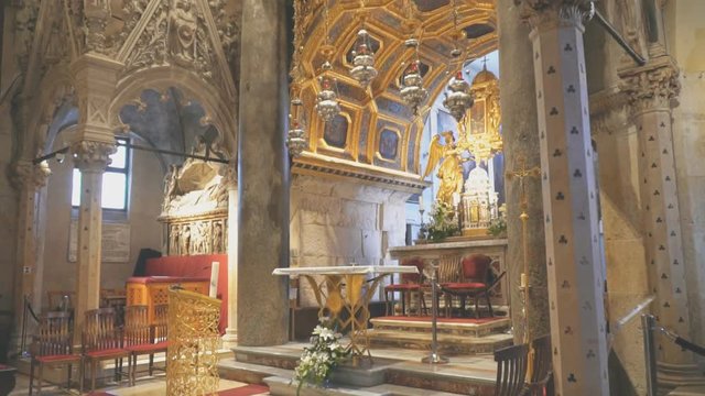 Inside of Cathedral of Saint Domnius in Split, Croatia.