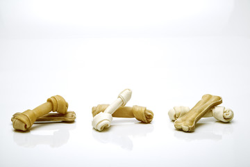 Dog bone white background