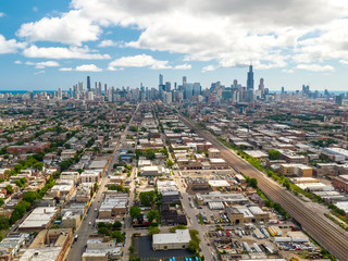 Chicago West loop Skyline