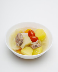 Pork soup with vegetables