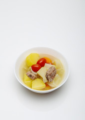 Pork soup with vegetables