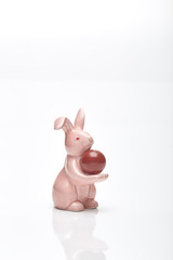 Easter origami rabbit pink