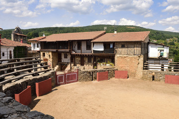 .old Bullring of San Martin del Castanar, Sierra de Francia Nature Reserve, Salamanca province, Castilla Leon, Spain