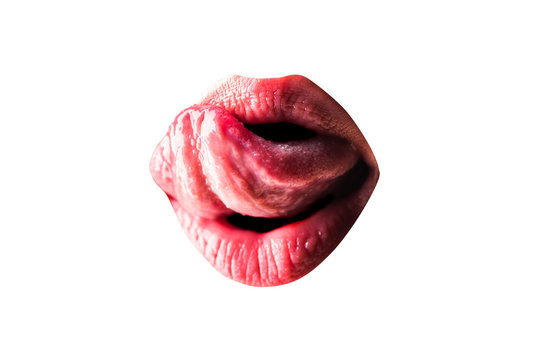 Sexy woman. Sexy female lips. Sensual tongue and sexy mouth. Sex education - BDSM kamasutra erotic woman secret and sex symbols concept. Orgasm. Talk sex - oral masturbate condom lubricants.
