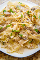Goat Cheese Mushroom Stroganoff