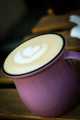 design element on a cup of coffee