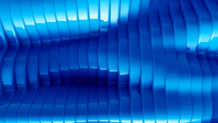 Blue background with lines. 3d illustration, 3d rendering.