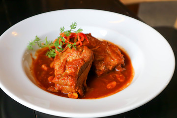 pork stewed in gravy