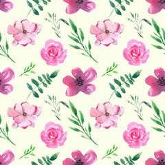 floral watercolor patterns. print Wallpaper to portray. hand-drawn paints. living material.
