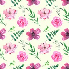 floral watercolor patterns. print Wallpaper to portray. hand-drawn paints. living material.