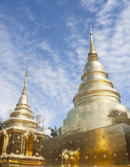 Naklejka premium Chiangmai,Thailand - 19- Aug-2018 : Wat Phra Sing Waramahavihan, It is a temple of Chiang Mai.