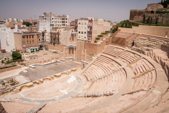 Roman amphitheater in Cartagena Spain