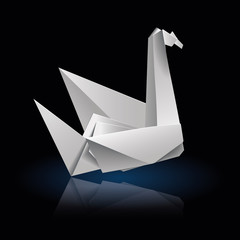 Origami swan back