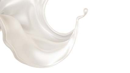 A splash of milk. 3d illustration, 3d rendering.