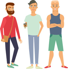 Obraz premium Guys in casual clothes