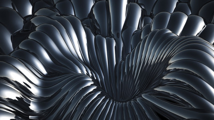 Obraz premium Gray metallic background. 3d illustration, 3d rendering.