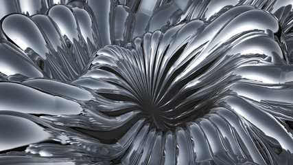 Gray metallic background. 3d illustration, 3d rendering.