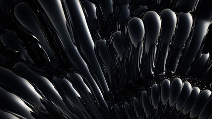 Obraz premium Black metallic background. 3d illustration, 3d rendering.