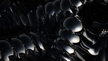 Obraz premium Black metallic background. 3d illustration, 3d rendering.