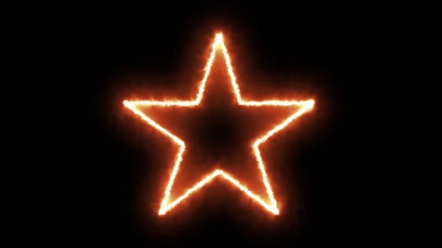 4k Burning Star Loopable/
Animation of a burning star with flames