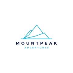 mount peak mountain logo vector icon illustration