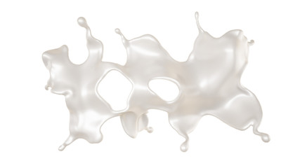 A splash of milk. 3d illustration, 3d rendering.