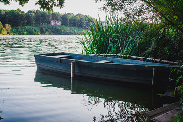 old boat on the river