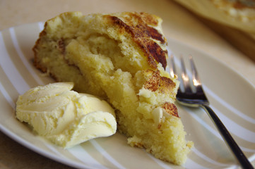 Apple cake on plate