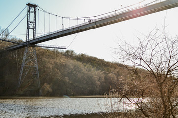 pedestrian bridge in the park