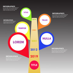 Abstract timeline of business Vector illustration