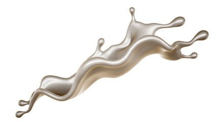 A splash of white paint. 3d illustration, 3d rendering.