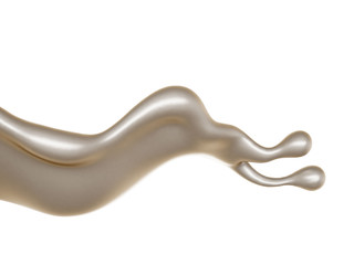 A splash of white paint. 3d illustration, 3d rendering.
