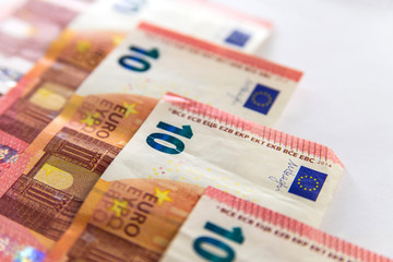 Banknotes of Euro Money. Euro cash background. Business concept