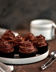 Delicious homemade chocolate capkakes.