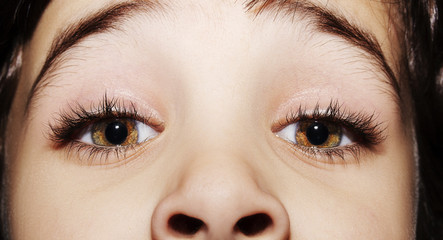 Naklejka premium A beautiful insightful look boy's eye. Close up shot.