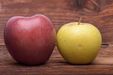 Two apples with heart