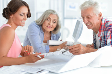 Obraz premium Group of architects working together in office
