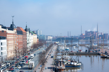 the Pohjoisranta waterfront in Helsinki