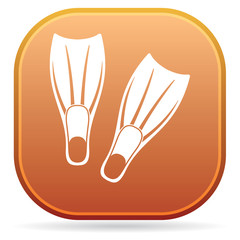 Diving flippers icon